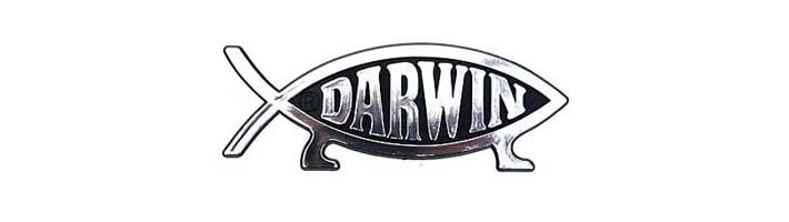 Darwin Fish Car badge emblem plaque