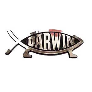 Darwin Fish Car Badge - Darwin Fish and Evolve Fish - UK Based