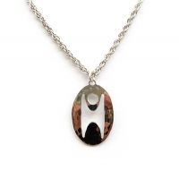 Humanist Cut-Out Oval Pendant